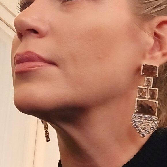 Stunning Nicola BathieArt Deco Earrings - Picture 3 of 10